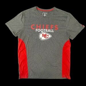 Kansas City Chiefs Gray and Red Football T-Shirt